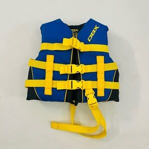 DBX U.S. Coast Guard approved child life jacket 30-50 pounds blue and yellow